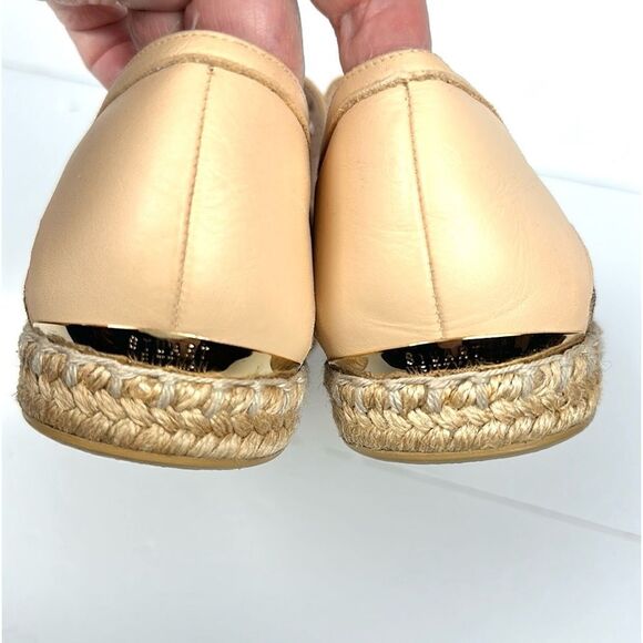 NWOB Stuart Weitzman County Glitter Espadrille Flat Sand Gold US 10 - Picture 11 of 16